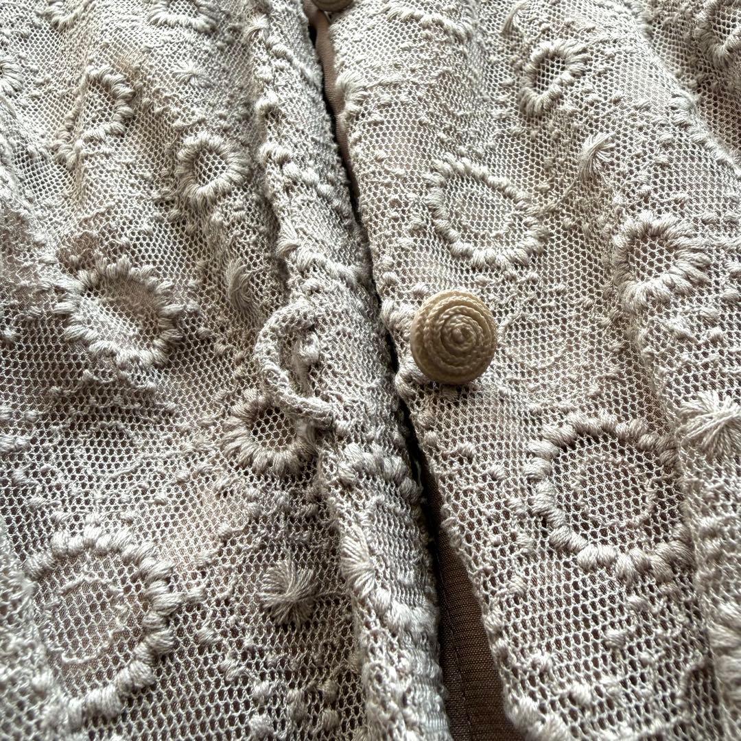 Sybilla シビラ レースボレロ 刺繍 コートワンピース ロング丈 Aライン
