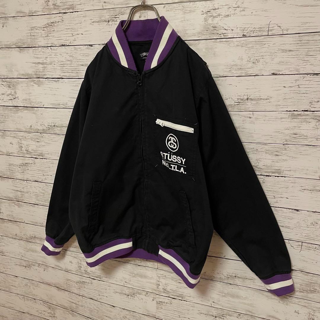 483【入手困難】ステューシー♤ブルゾン　即完売モデル　フルジップ　ポケット