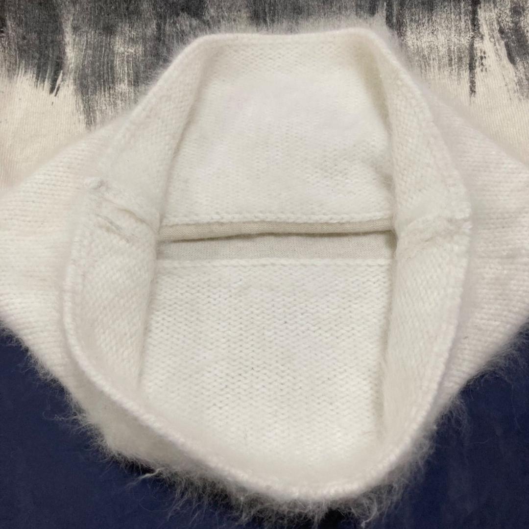 CHANEL ココマークパールボタン ニット ファー ぼかし柄 ワンピース