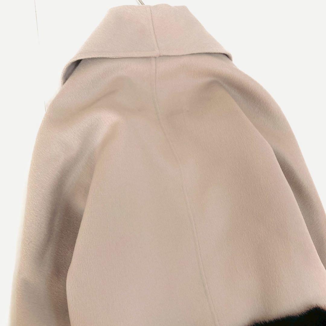美品✨️ドゥーズィエムクラス　ミンクファー リバーコート　ベルト　ピンクベージュ