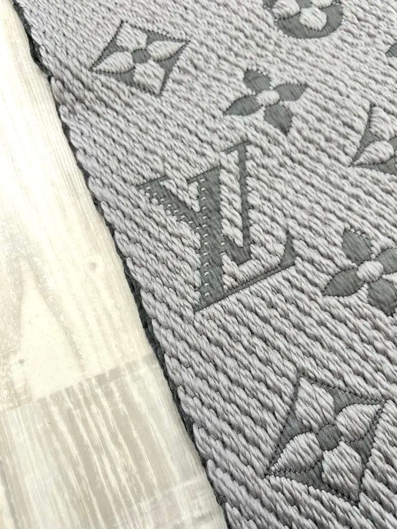 【Louis Vuitton】ロゴマフラー グリペルル　定番　人気　グレー