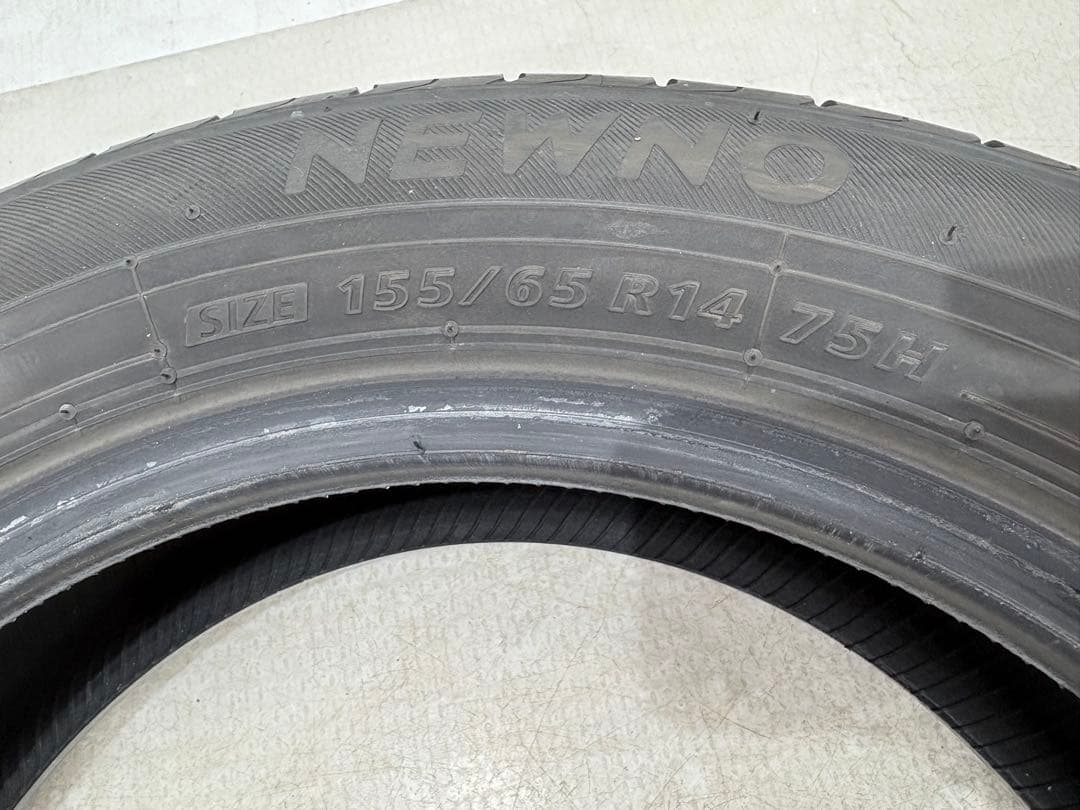 富山県☆155/65R14 ブリヂストン NEWNO 7分山 2023年式