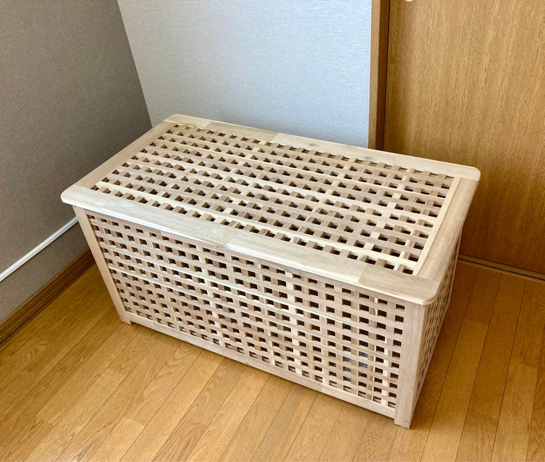 IKEA イケア◆HOL ホール◆ナチュラルウッド◆木製収納ボックス テーブル