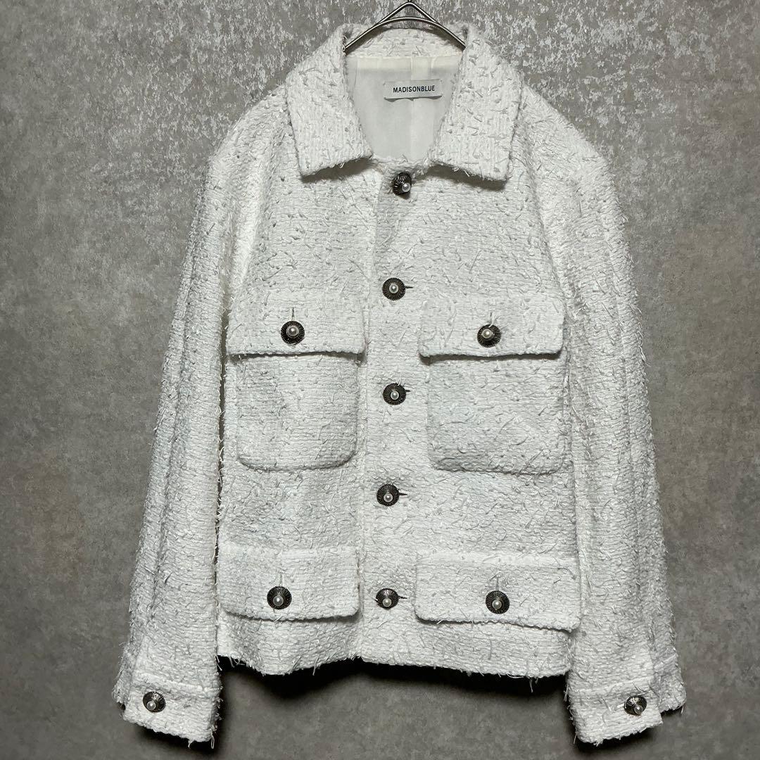 【美品】MADISONBLUE 　ツイード SHORT JK LINTON