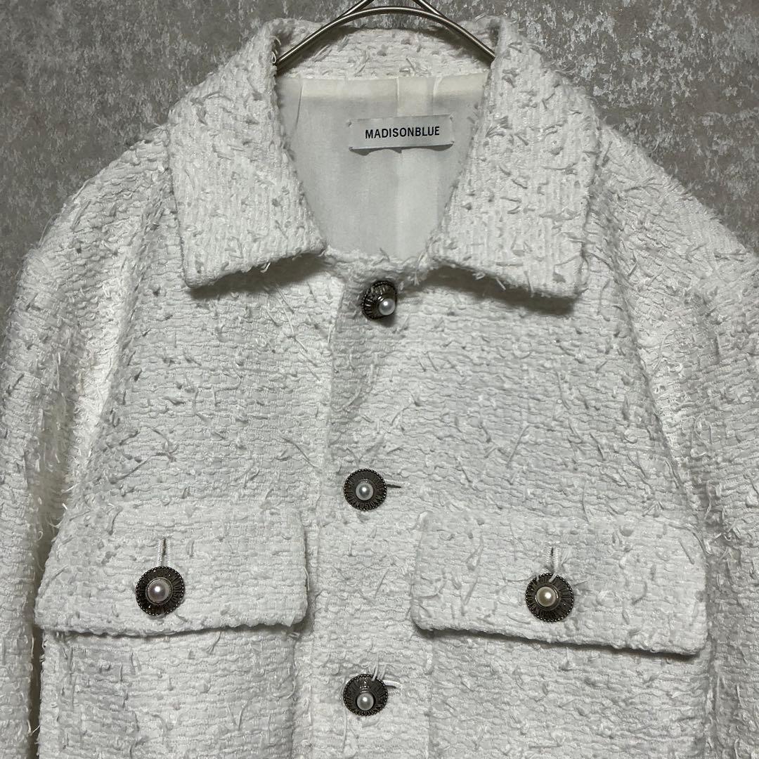 【美品】MADISONBLUE 　ツイード SHORT JK LINTON