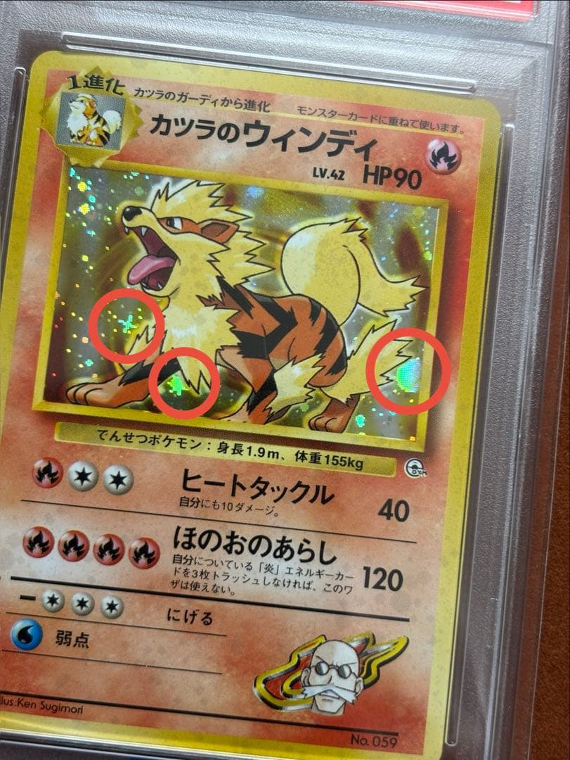【高騰中】PSA10 カツラのウインディ 十字 大玉 マークなし 旧裏 希少