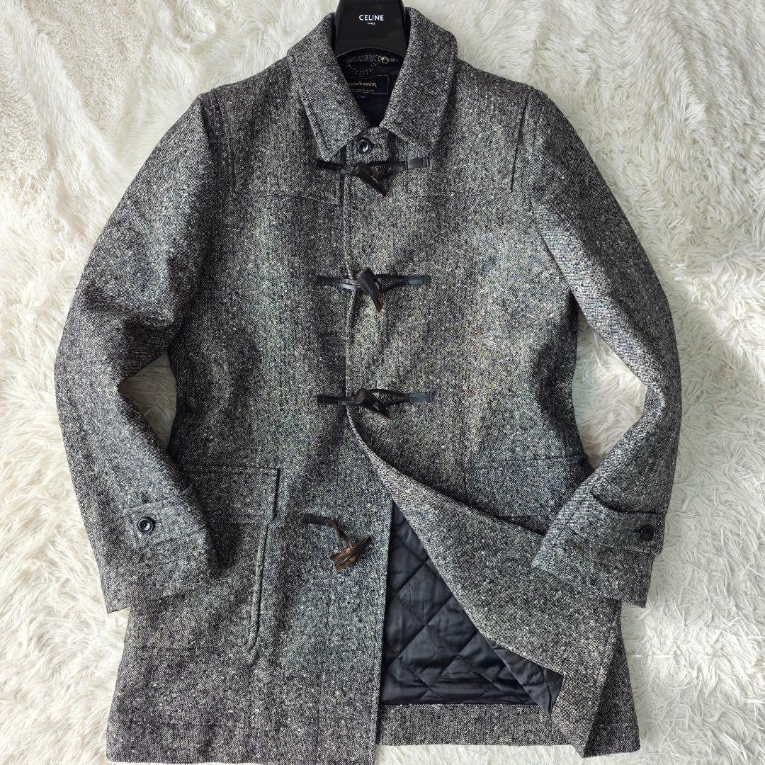 【美品/L/カシミヤブレンド】ニューヨーカー ダッフルコート ネップ ウール