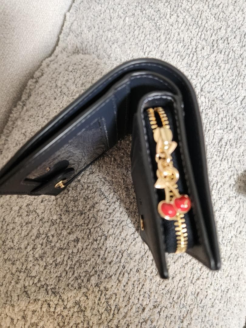 コーチ COACH 財布 二つ折り PVC レザー さくらんぼ チェリー 総柄