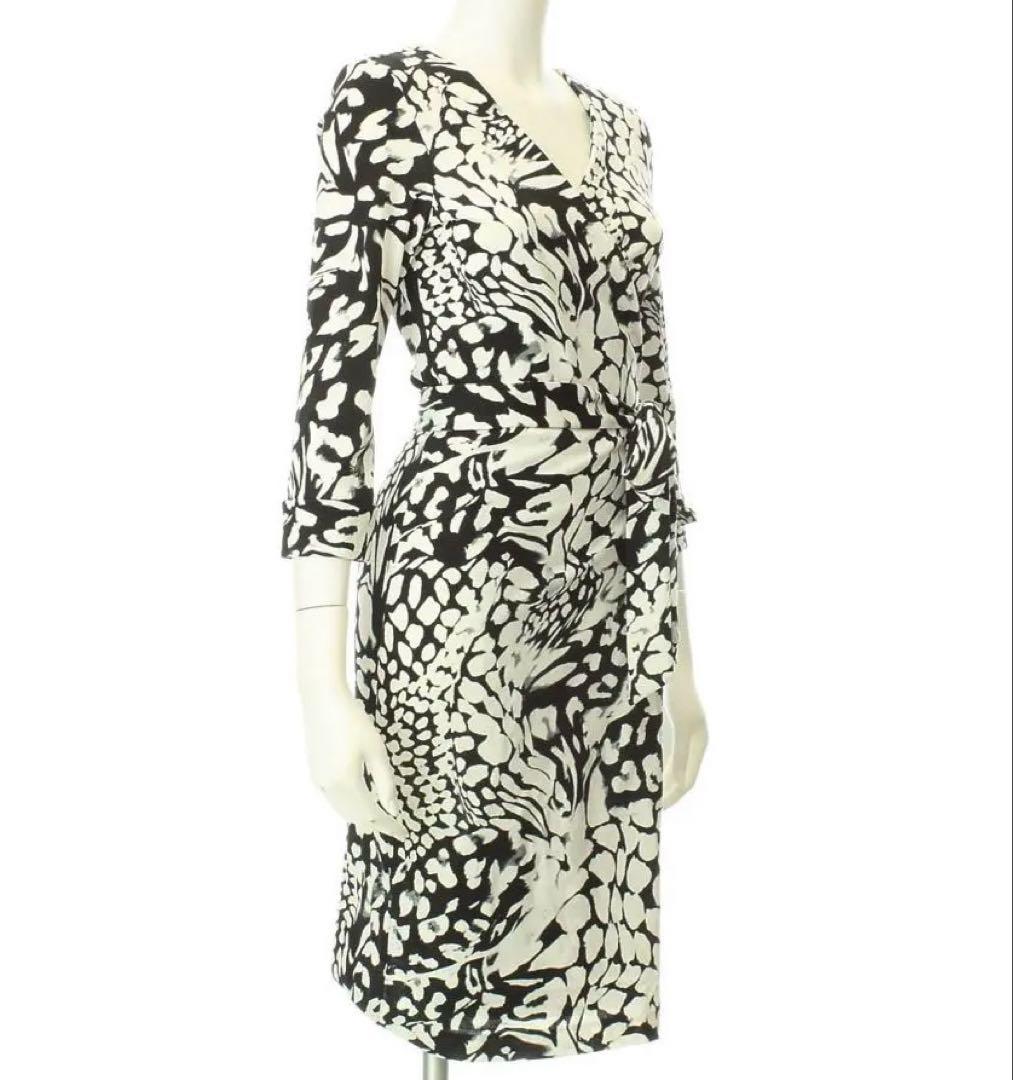 DIANE von FURSTENBERG Vネックラップドレス　サイズ4