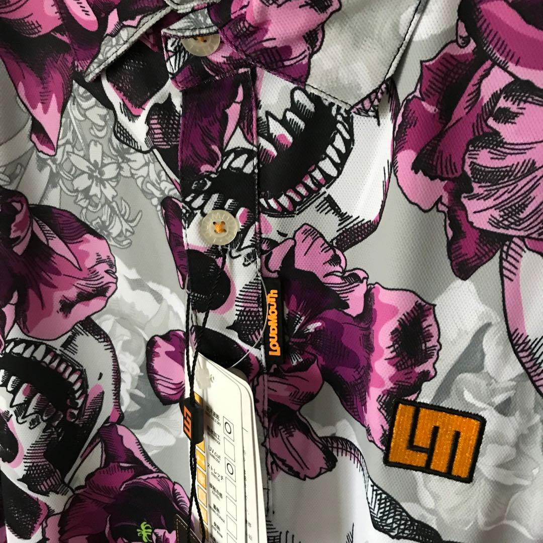 【新品】Lサイズ ラウドマウス LOUDMOUTH 半袖ポロシャツ スカル