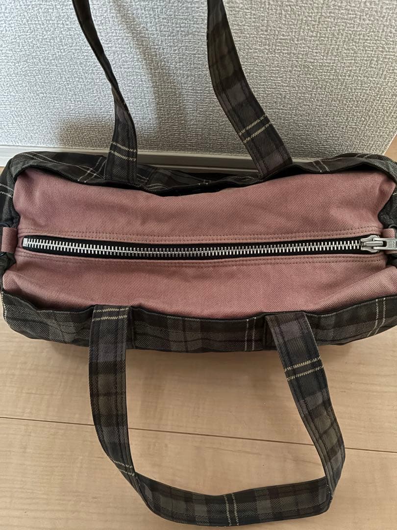 atmos×PORTER アトモス×ポーター チェック ボストンバッグ