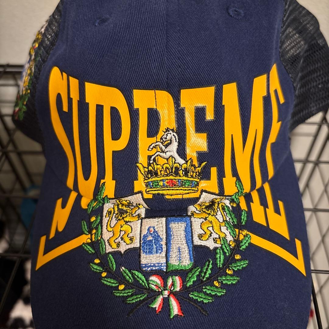 SUPREME ネイビー キャップ