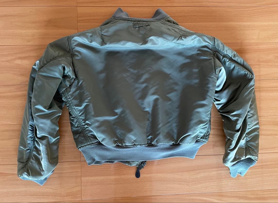 SCHOTT フライトジャケット MA-1 カーキ L USA製　短丈