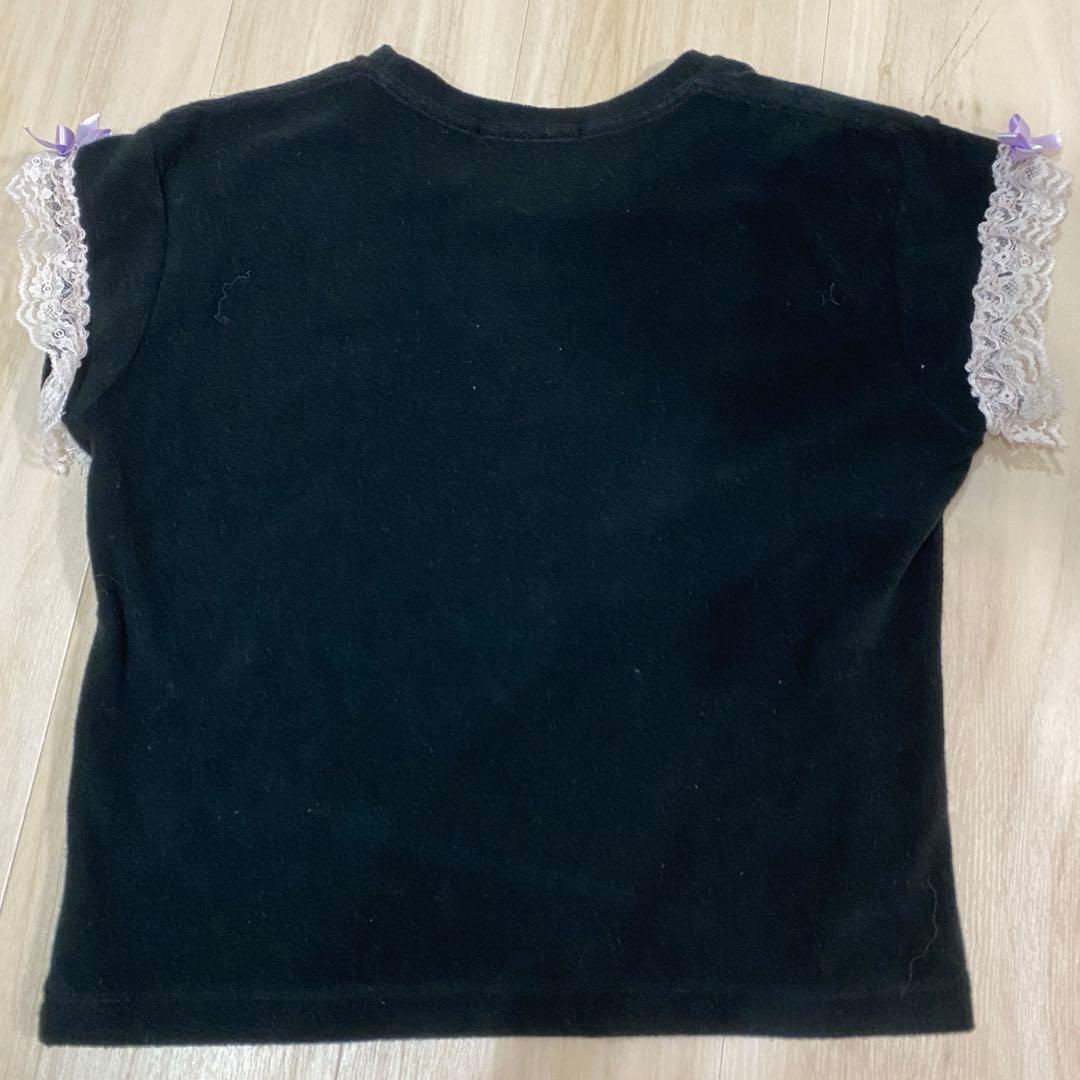 トップス Ans Dotsloevner FRILLED TINY TEE / BLACK