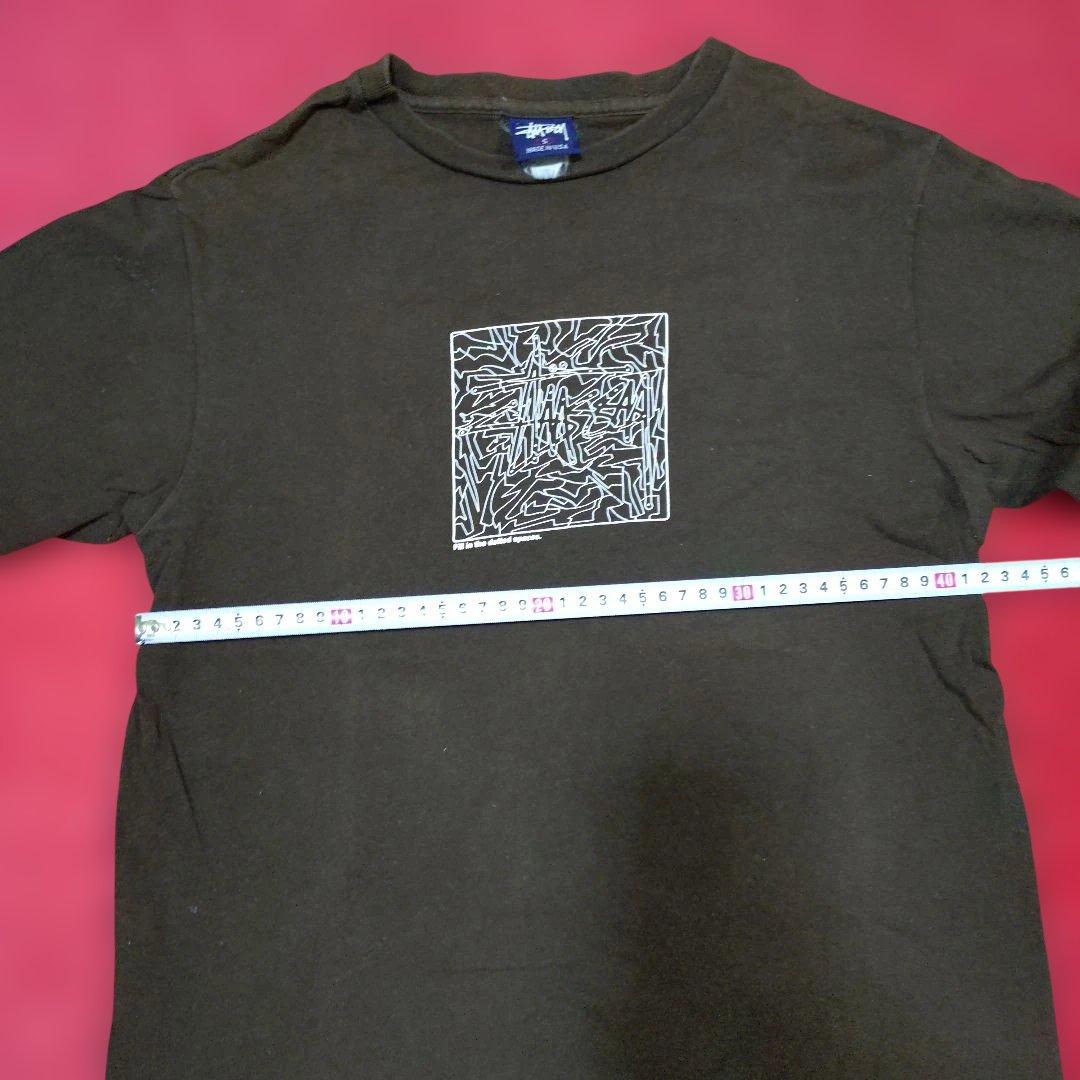 希少 Stussy ダークブラウン Tシャツ S