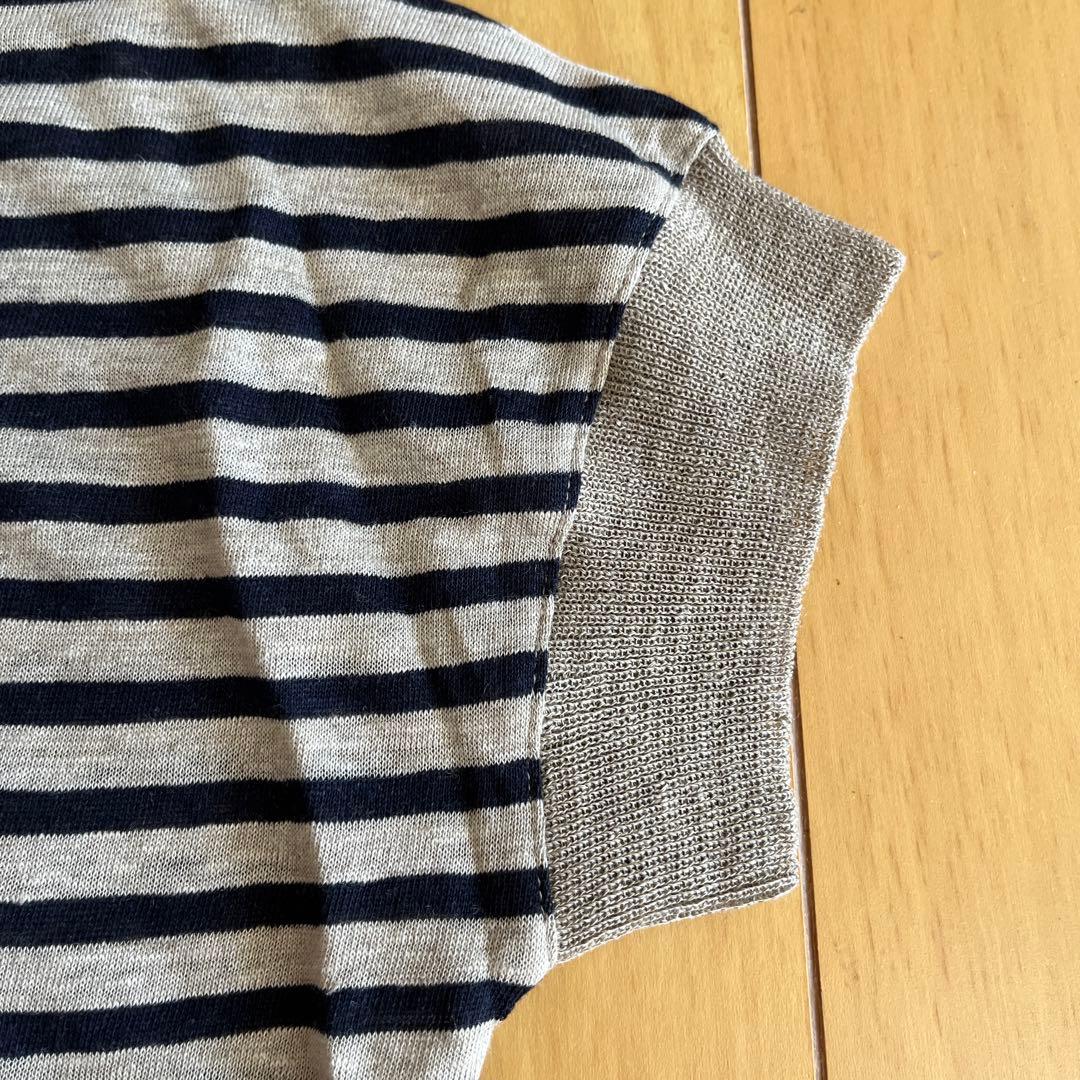 MARGARET HOWELL ボーダー 半袖Tシャツ リネンニットソー　新品