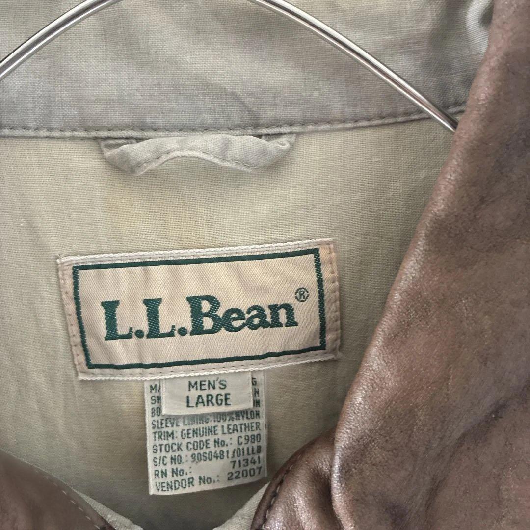 80sLLBEANエルエルビーンA-2typeスウィングトップ襟レザージャケット