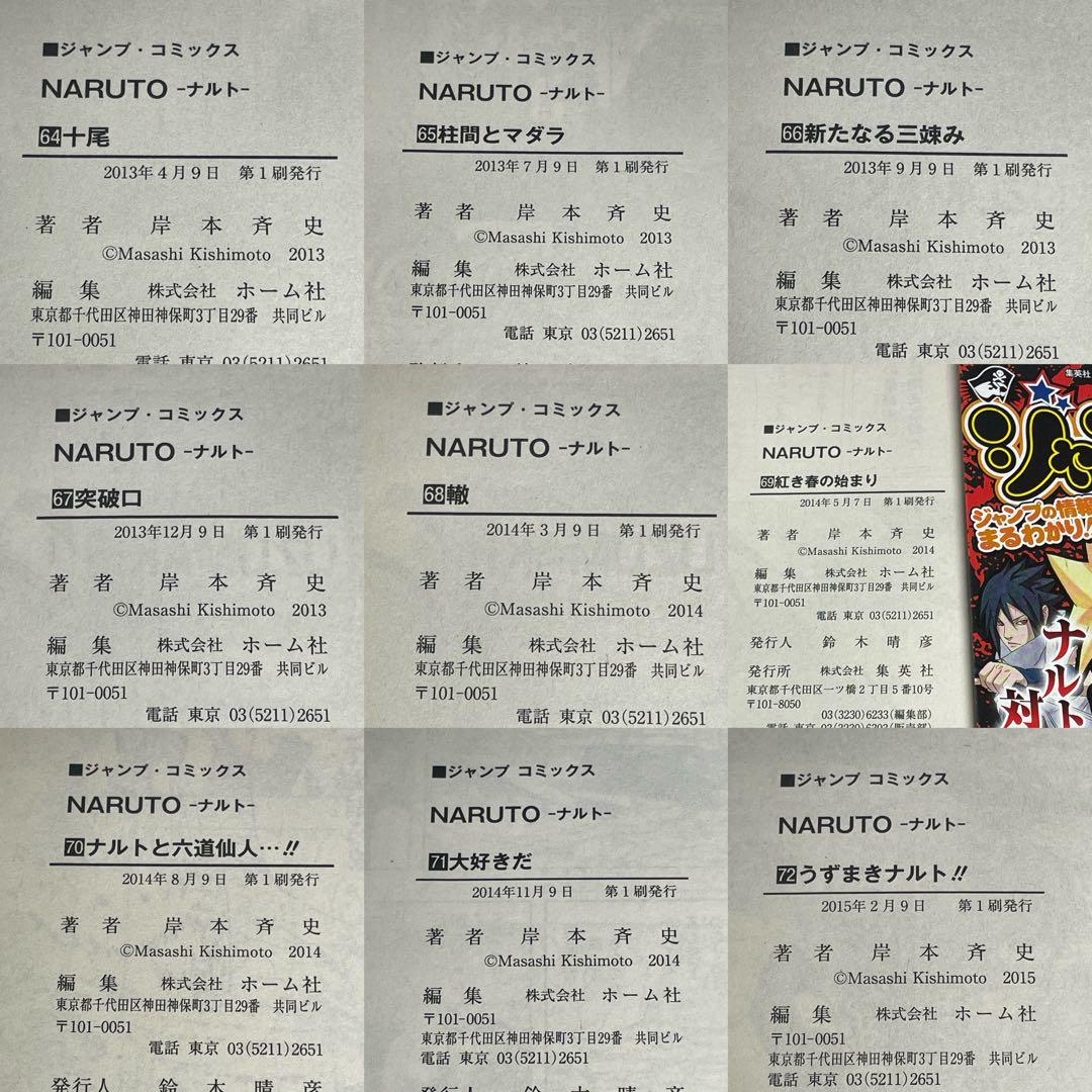 NARUTO 1-72巻 + ナルト外伝 計73冊セット 初版45冊