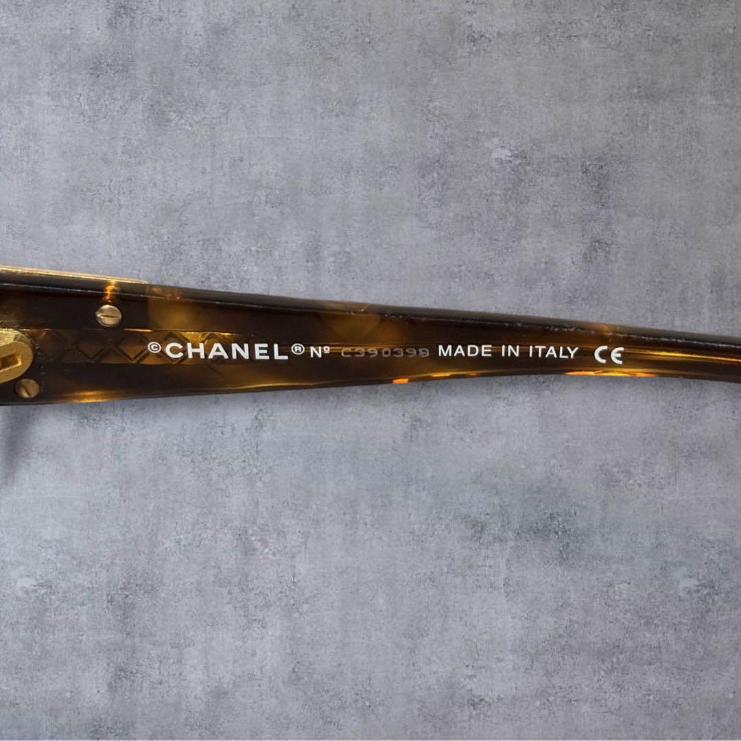 CHANEL シャネル サングラス ベッコウ柄 ココマーク ブラウン 5204
