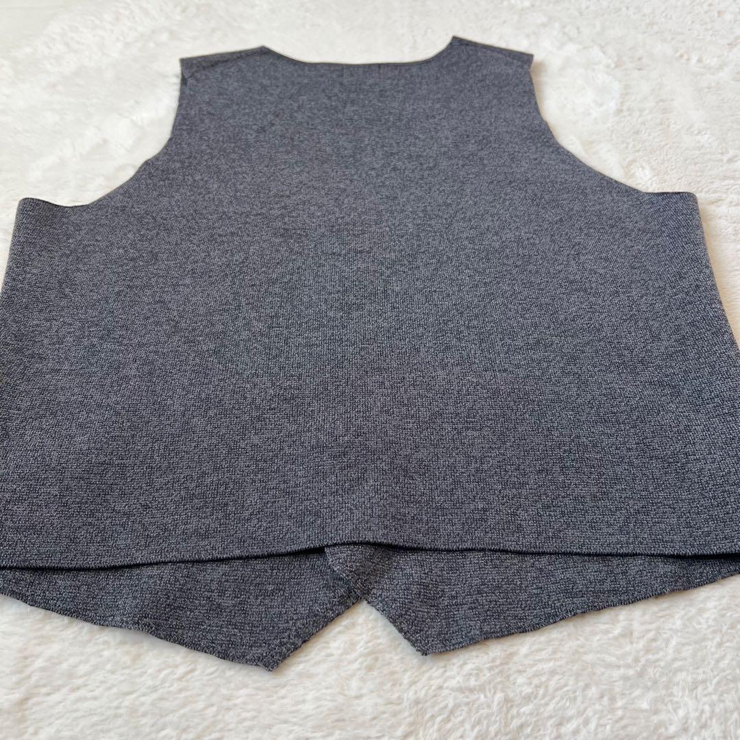 極美品✨マッキントッシュフィロソフィー イタリア糸 ニットベスト 42 XL 灰