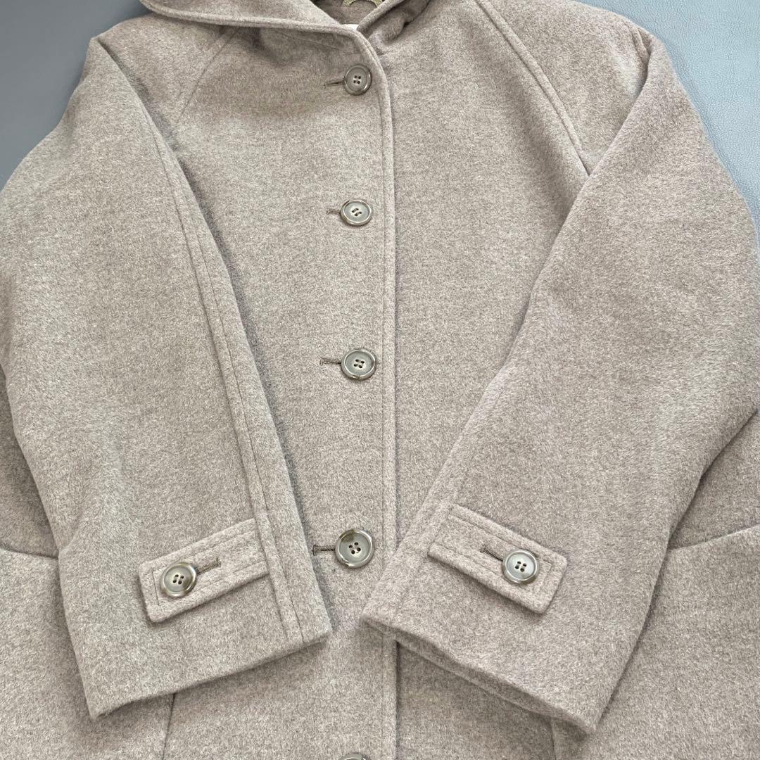 極美品 Scapa アンゴラウール フード付 ロングコート 38 日本製 M