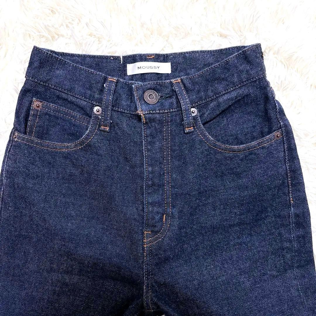 【極美品!!】MOUSSY MVS FLARE フレアデニム 24 　濃紺