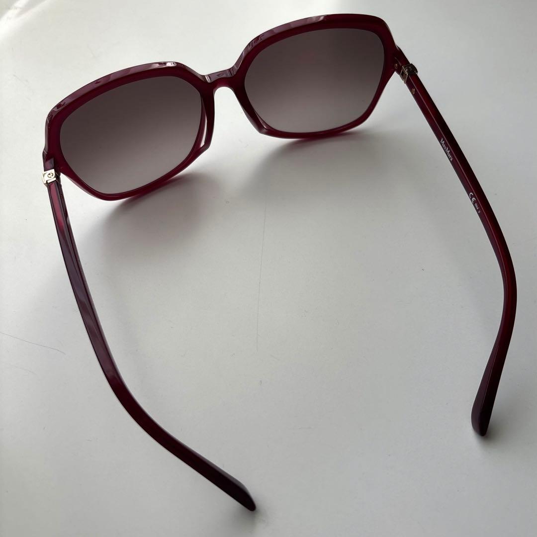 お値下げ!!【MaxMara】ワインレッド サングラス •ケース付き