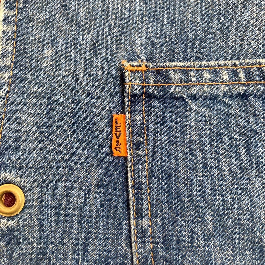 70s Levi's デニムベスト　リバーシブル　bige