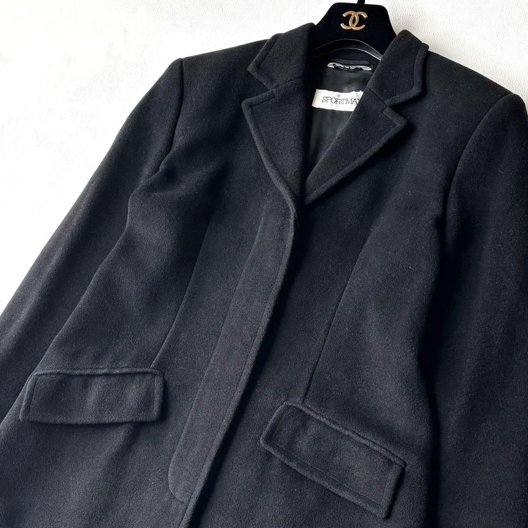 Max Mara ロングコート　itary製 40 ブラック