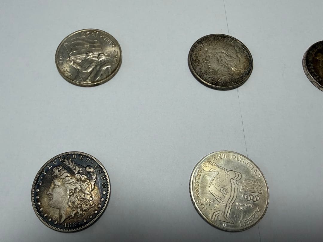 の*と様 銀貨　9枚セット　アメリカ　日本　インド　メキシコ　銀貨　オリンピック