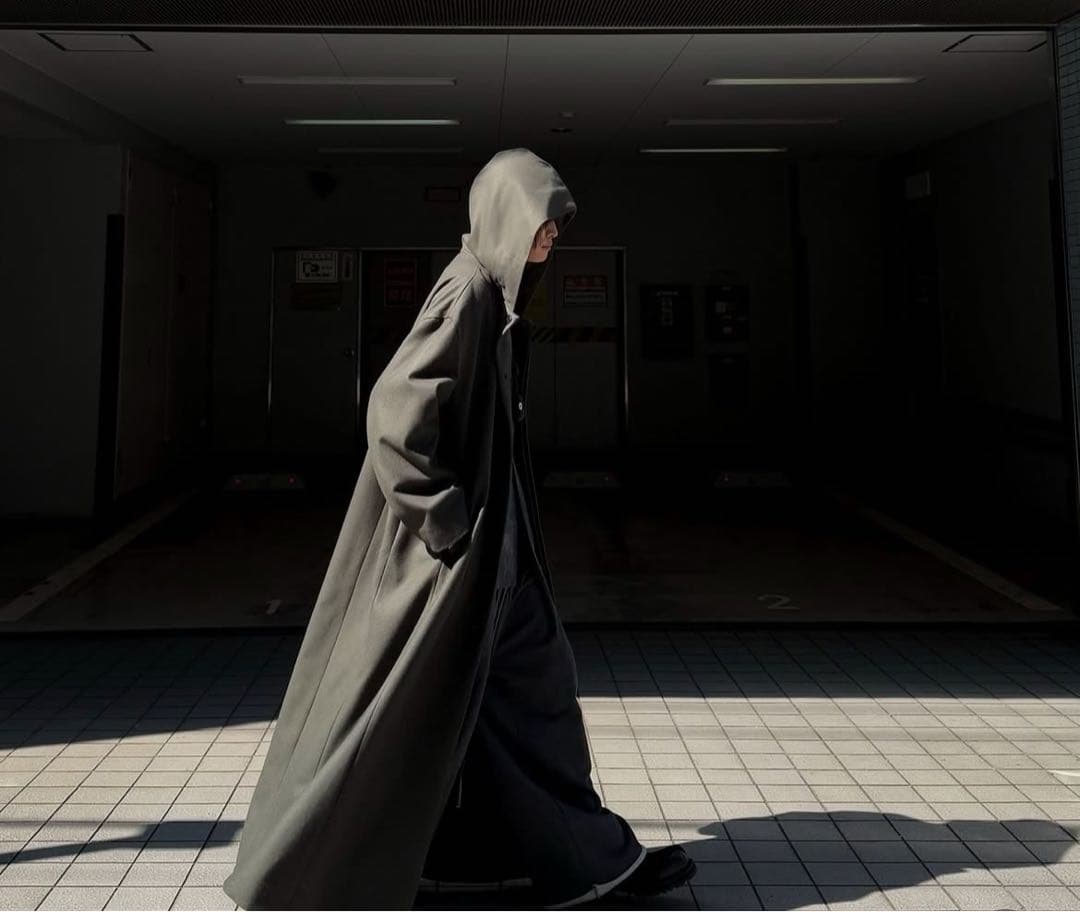 ジャケット・アウター juha EXTREME OVER HOODED COAT BLACK