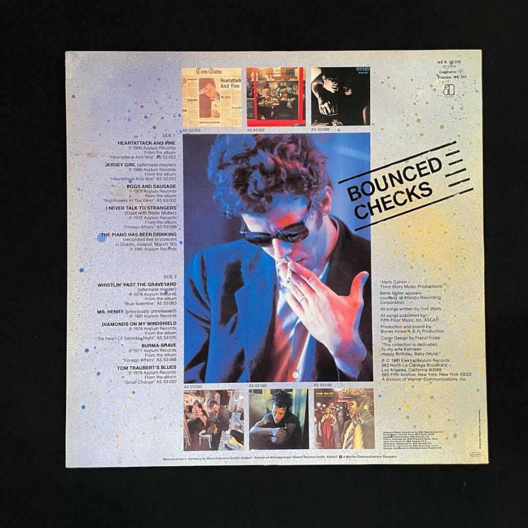 ドイツ盤 TOM WAITS BOUNCED CHECKS LP トムウェイツ