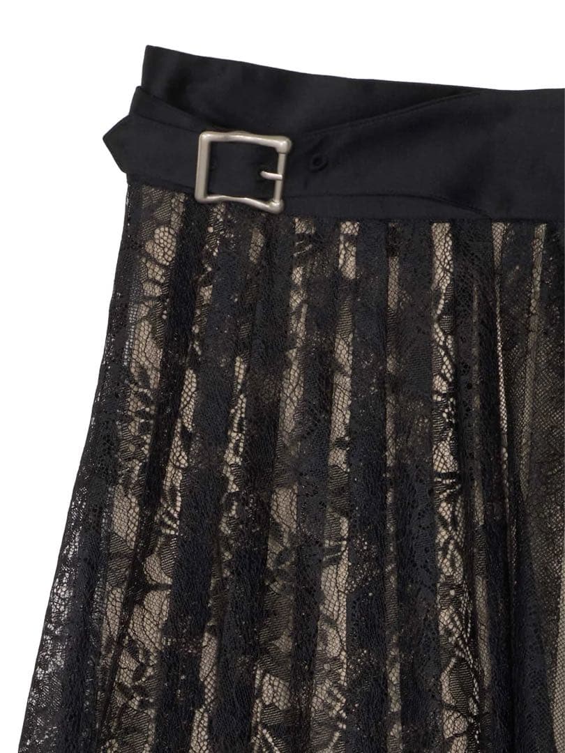 スカート LAYERED LACE PLEATS SKIRT