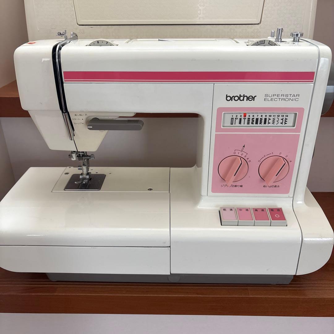 brother ブラザー zz3-B754型 ピンク色 昭和のミシン