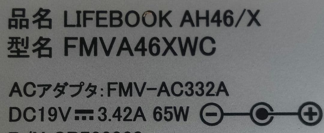 Λ LIFEBOOK AH46/X FMVA46XWC ストレージ無 8GB
