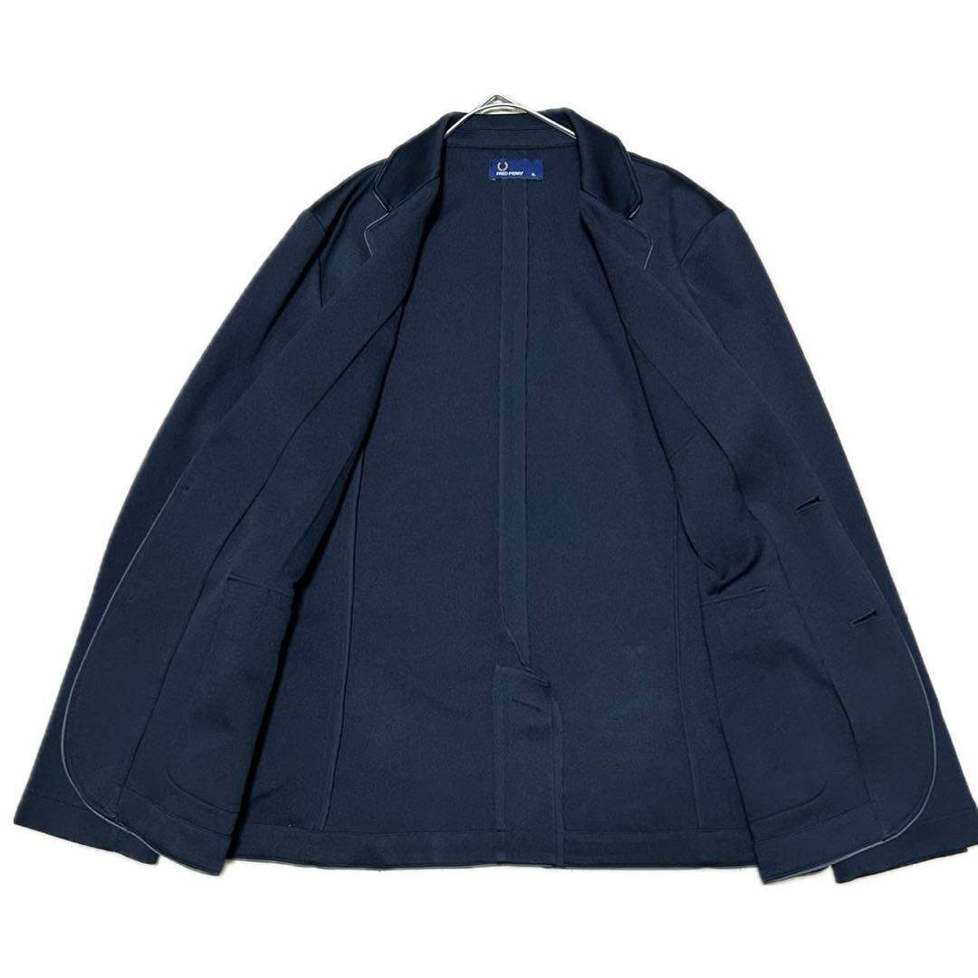 FRED PERRY テーラードジャケット ジャージ生地 ストレッチ素材 洗える