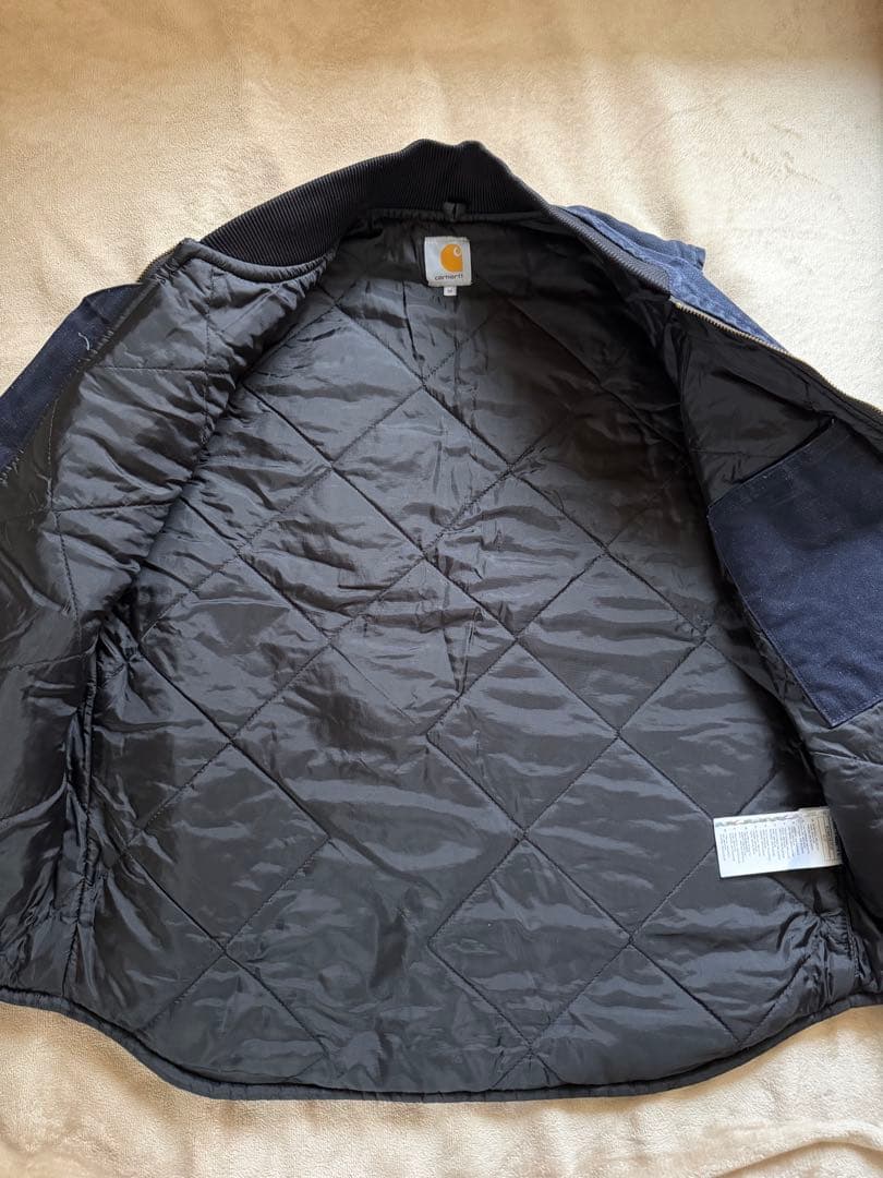 90〜00's Carhartt duck vest NAVY