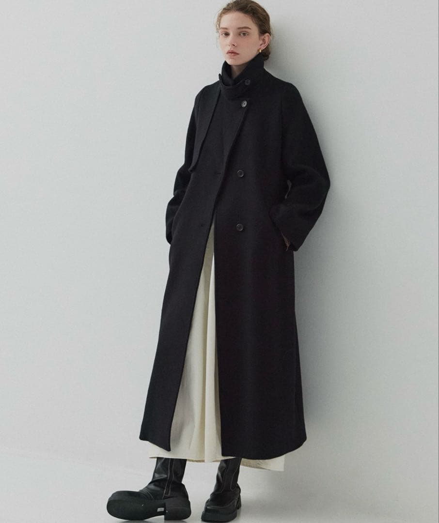 PUBLIC TOKYO SUPER140 オーバーヨークコート 黒 2 美品