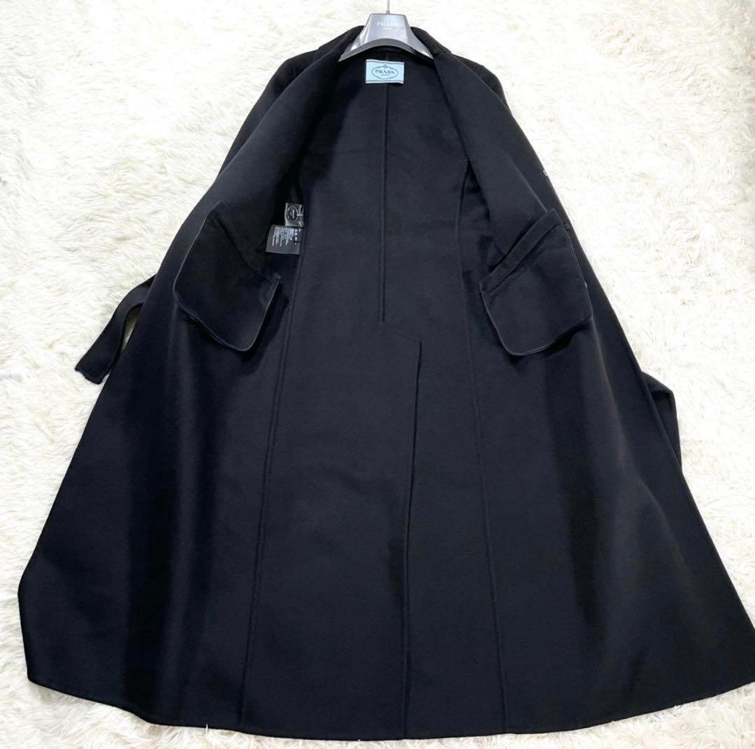 にゃ！　PRADA ロングコート 着丈125 現行タグ 36 カシミヤ