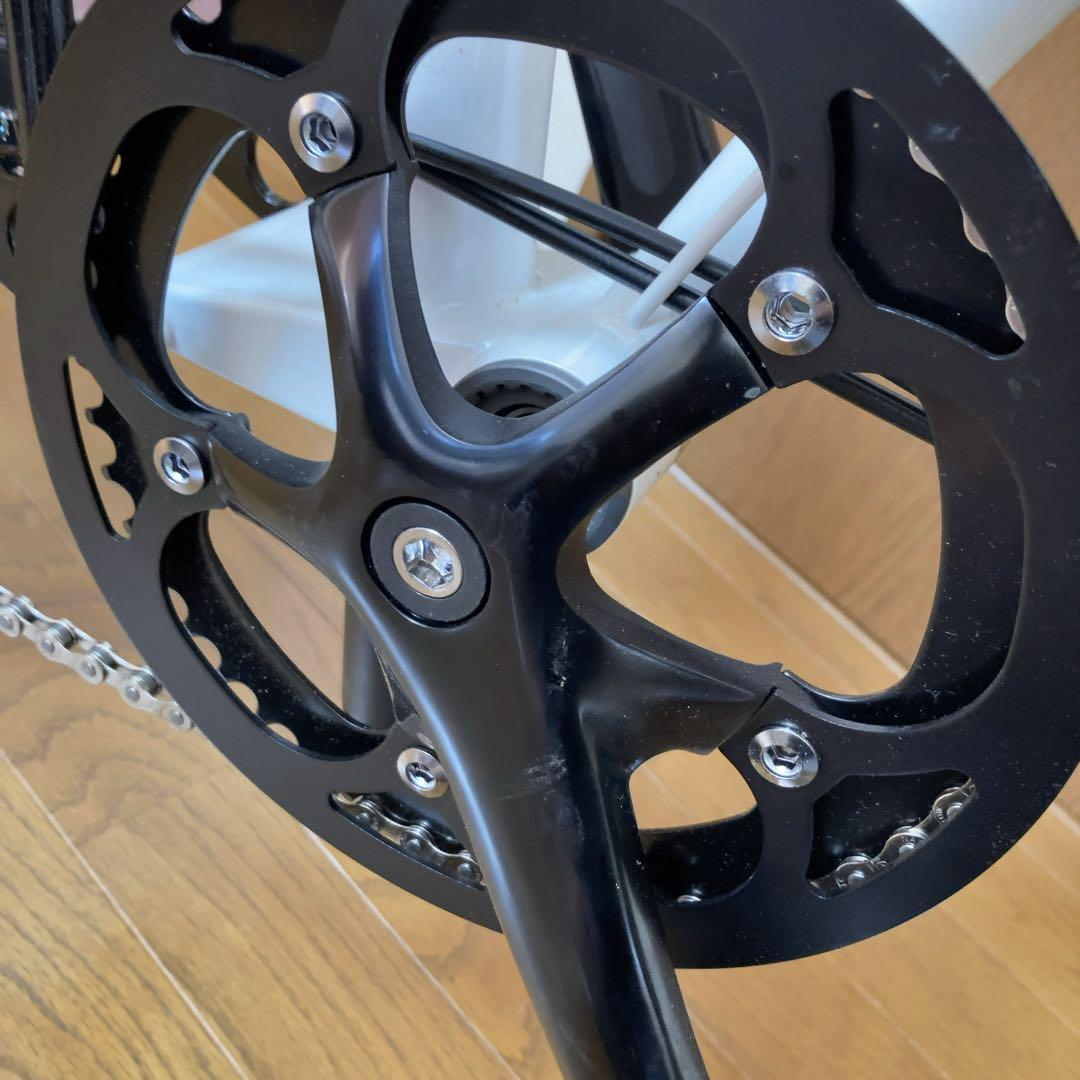 litepro 折り畳み自転車　折りたたみ　本体　白　ホワイト