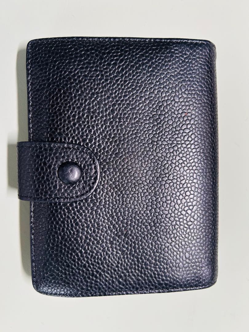 CHANEL シャネル　二つ折り財布　がま口　キャビアスキン ココマーク 黒