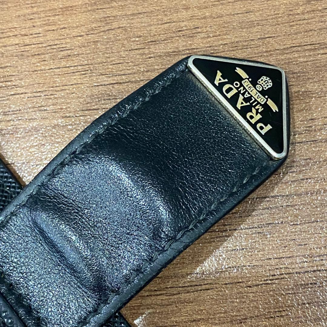 【PRADA】プラダ　サフィアーノ　ブラック 二つ折り財布