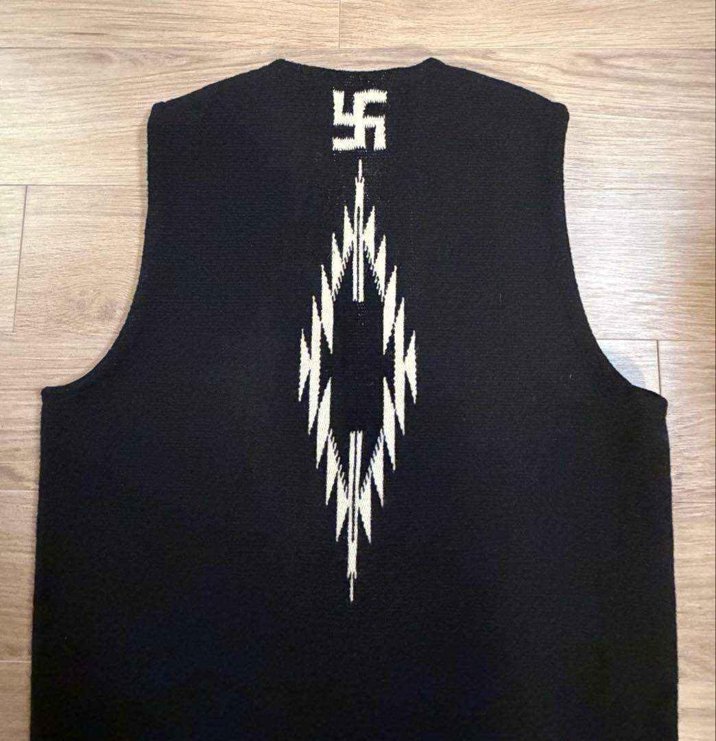 TRUJILLO'S Vest トルフィリオス チマヨ ラグ ベスト ブラック