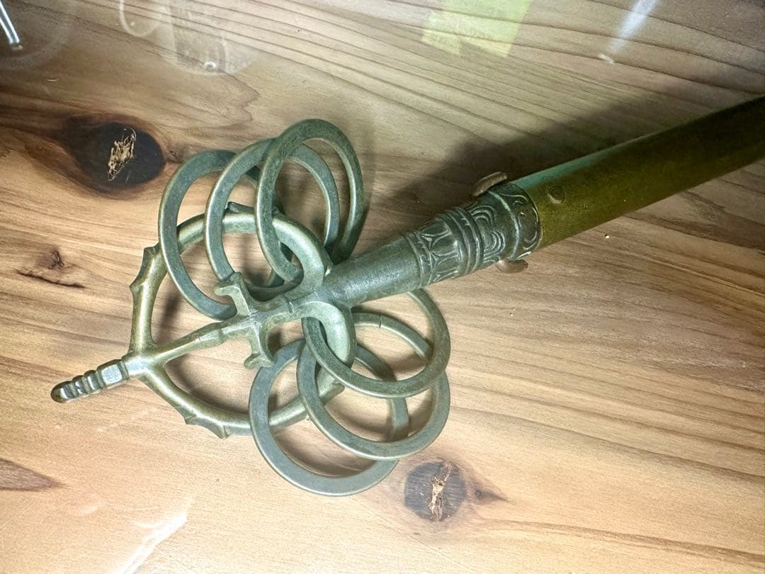 錫杖(しゃくじょう)修験道 山伏真鍮製 約36.6cm
