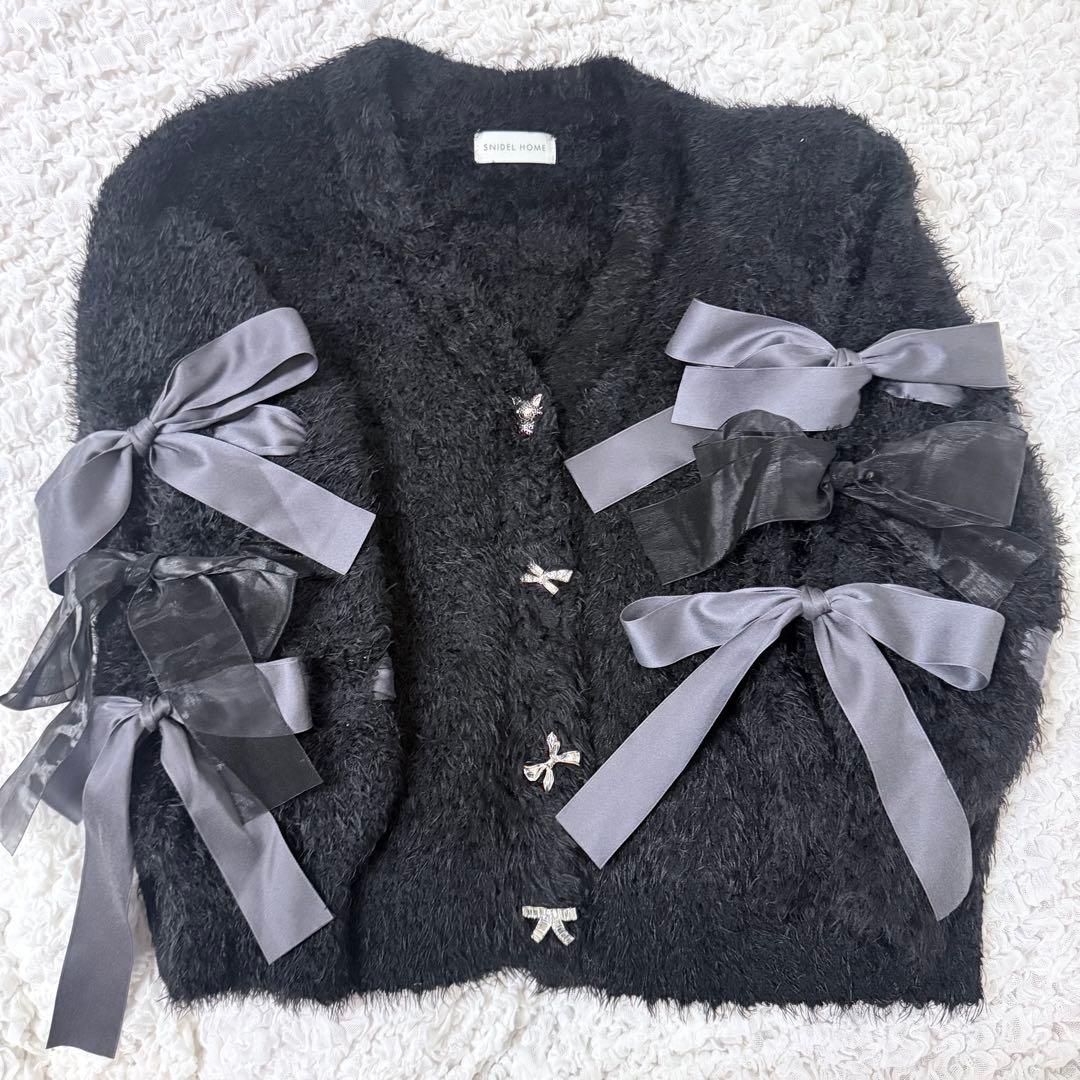 snidel  【Halloween】ニットカーディガン BLACK