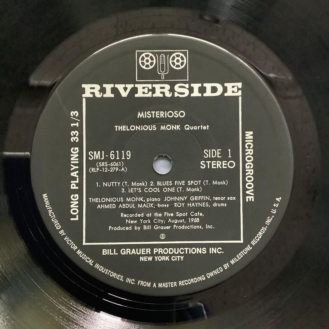 輸入盤LPレコード　Thelonious Monk / Misterioso