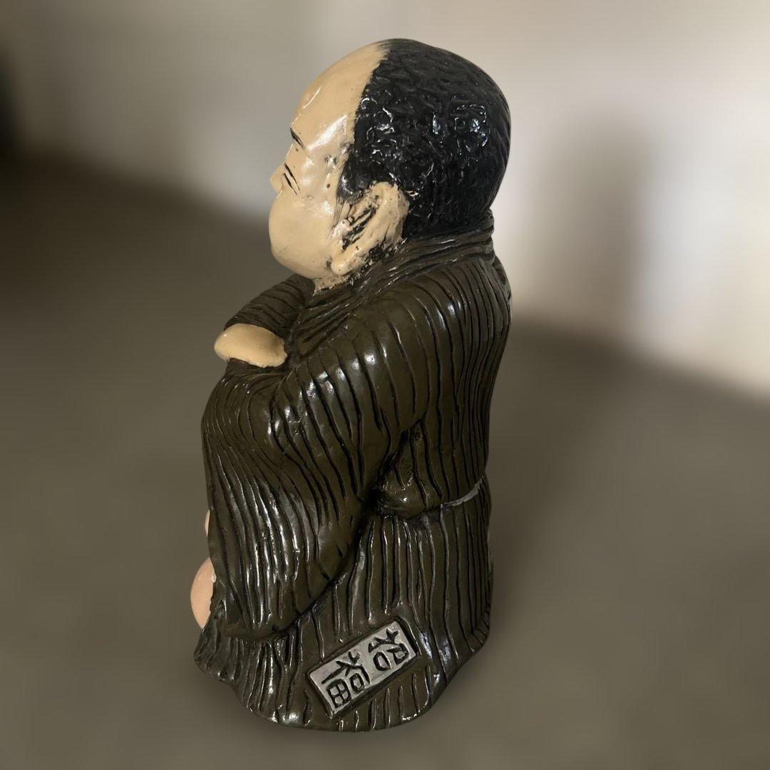 幸運　福の神　時代物　仙台四郎　大きな貯金箱　置物　商売繁盛