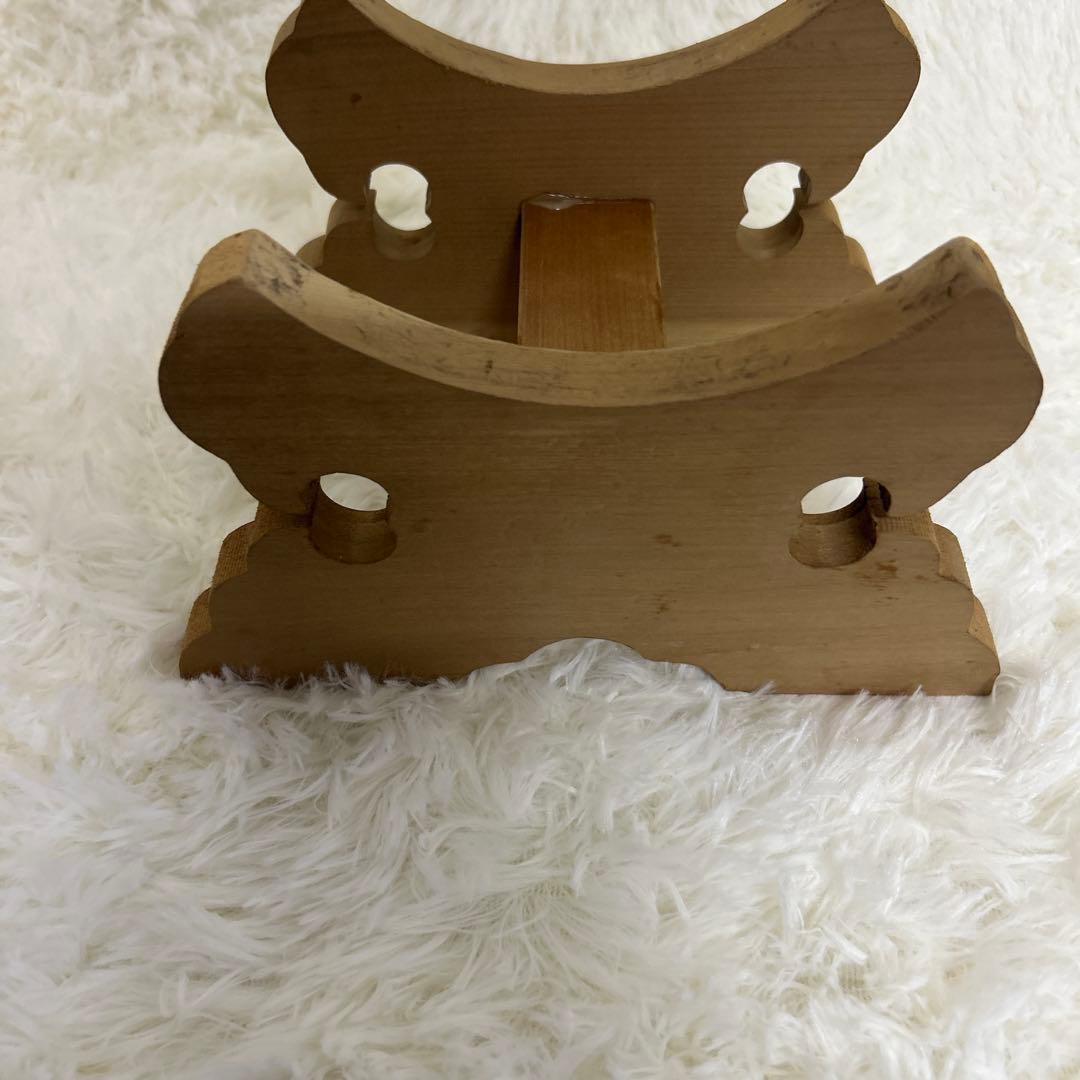 【良品】飾り太鼓　和太鼓 バチ付き　台座付き　直径約16cm