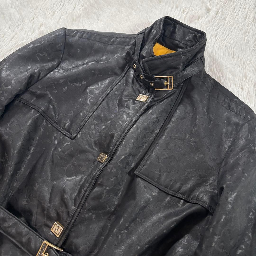 希少 ヴェルサーチジーンズクチュール ロングコート イタリア製 ゴールド金具
