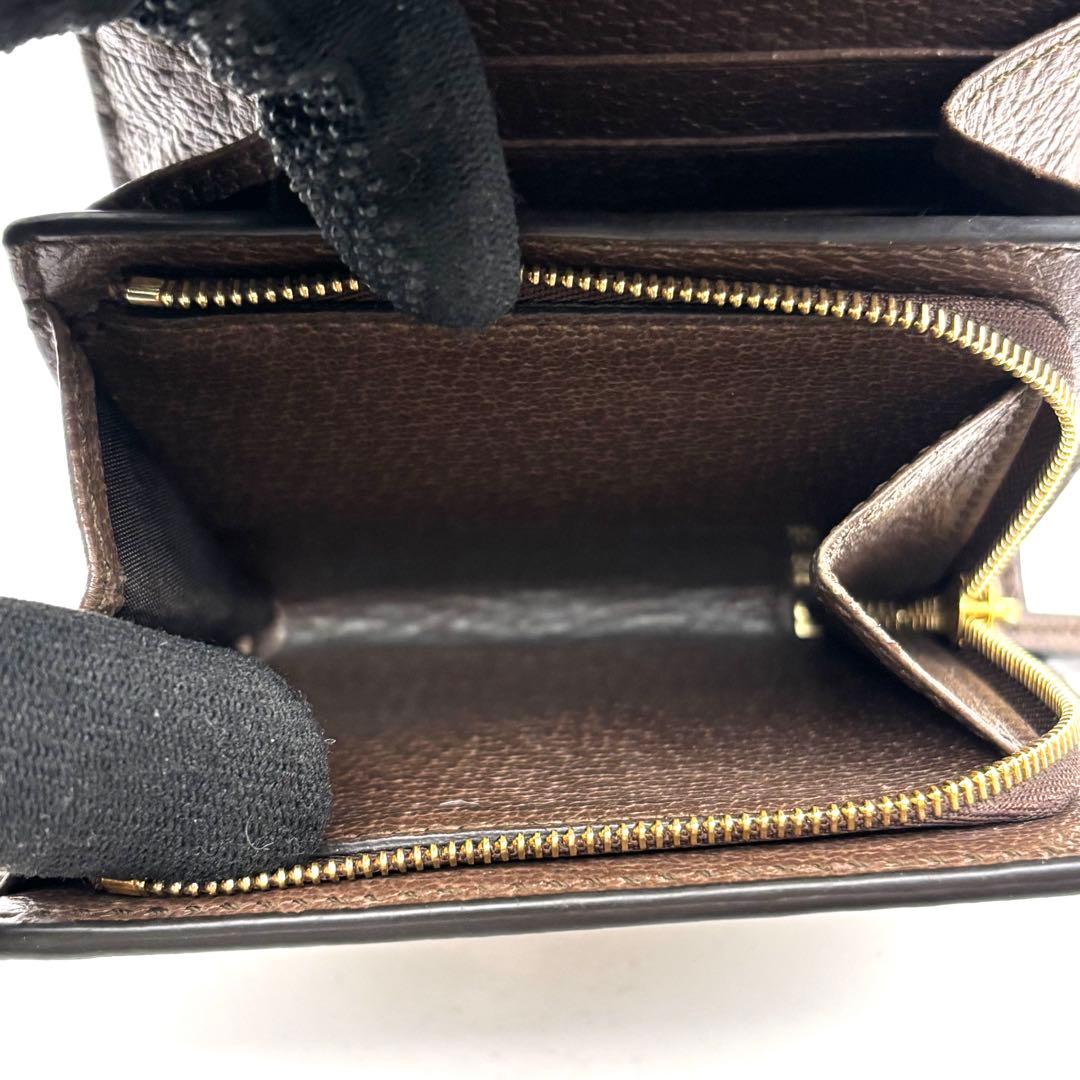 付属品完備 グッチ オフィディア 折り財布 シェリーライン マーモント GG